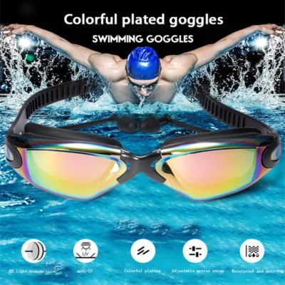 Swimming Goggles with Earplugs Nose Clip